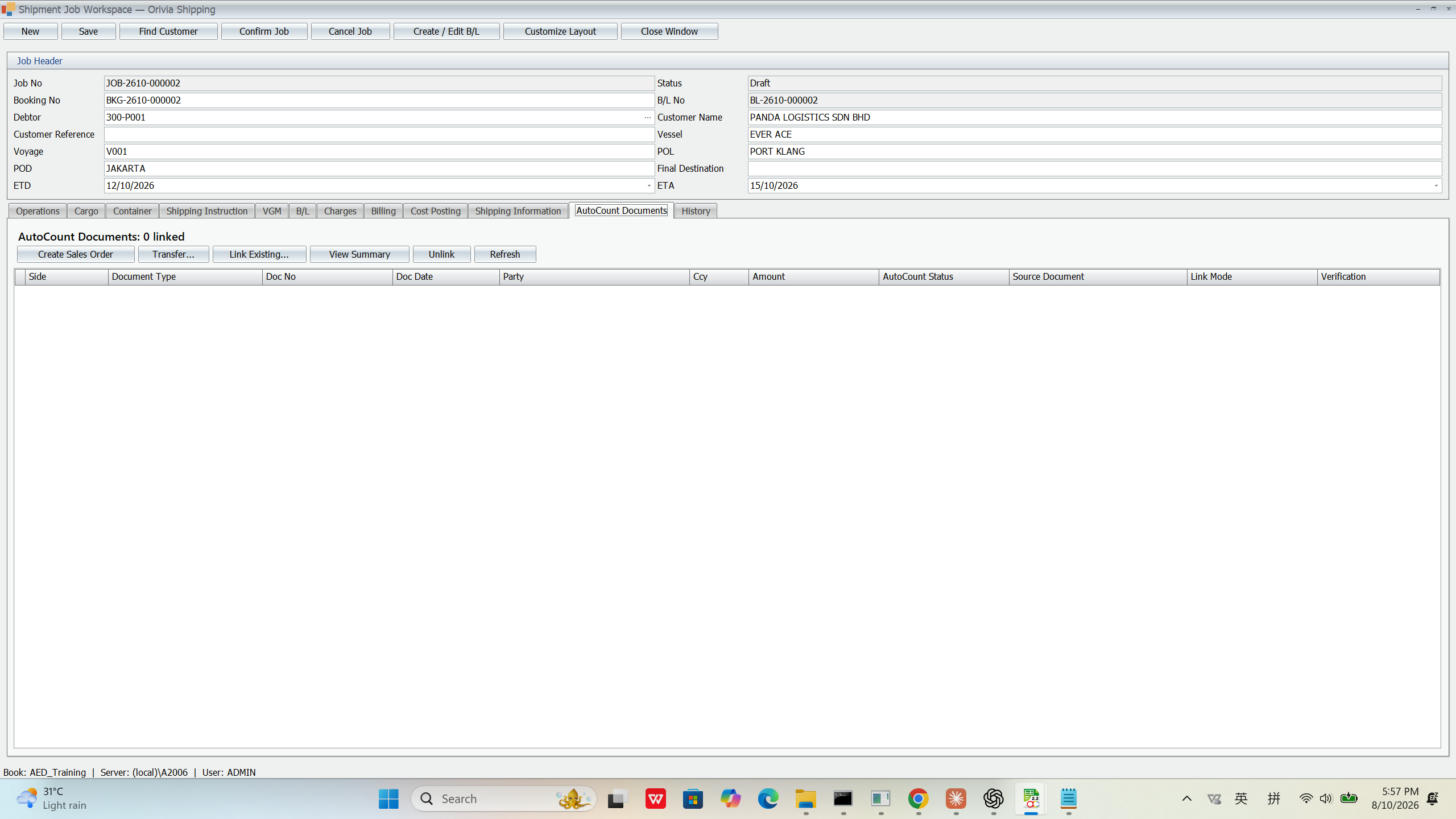 AutoCount Documents tab