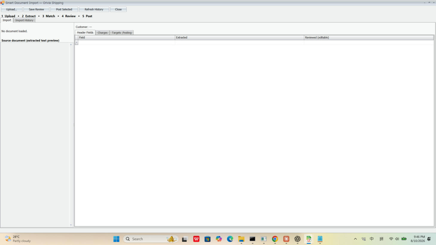 Import empty state
